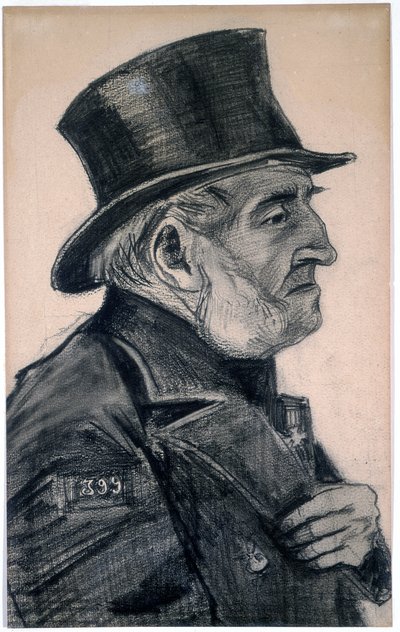 Ein Almosenhausmann mit Zylinder, 1882 von Vincent van Gogh